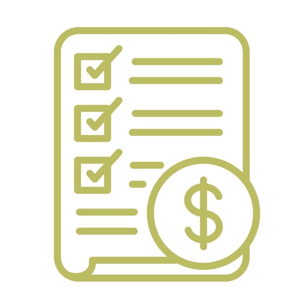 Presupuesto con la contabilidad para servicios profesionales
